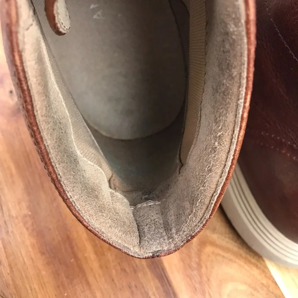 Cole Haan Original GrandChukka Boots Mens 9.5M Brown Patina Leather Shoes C25564